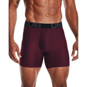 imageUnder Armour Mens Tech 6inch Boxerjock 1PackDark Maroon 602Black