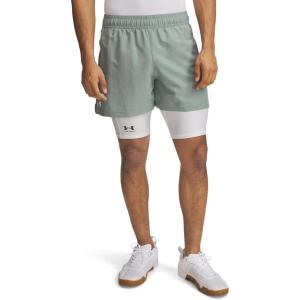 imageUnder Armour Mens Woven 5inch Shorts348 Silica Green   White