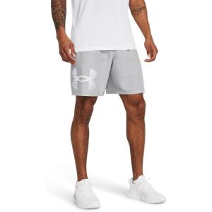 imageUnder Armour Mens Woven Graphic Shorts011 Mod Gray   White