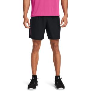 imageUnder Armour Mens Woven Wordmark Shorts003 Black   Astro Pink
