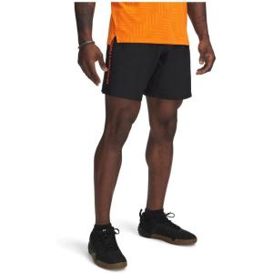 imageUnder Armour Mens Woven Wordmark Shorts006 Black   Solar Orange