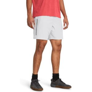 imageUnder Armour Mens Woven Wordmark Shorts014 Halo Gray   Black