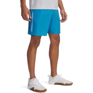 imageUnder Armour Mens Woven Wordmark Shorts452 Ether Blue   White