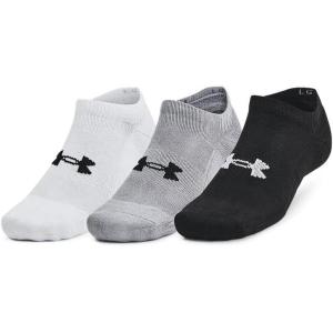 imageUnder Armour Training Cotton No Show Socks 3 Pack035 Steel  White  Black