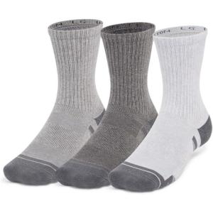 imageUnder Armour Unisex Adult Performance Cotton Mid Socks 3 Pairs014 Halo Gray  Steel  Pitch Gray