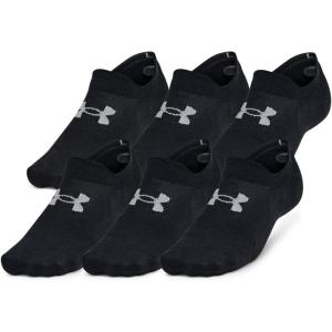 imageUnder Armour Unisex Essential Ultra Low Tab Socks 6 Pack001 Black  Black  Castlerock
