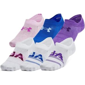 imageUnder Armour Unisex Essential Ultra Low Tab Socks 6 Pack102 White  White  Tech Blue