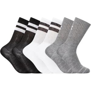 imageUnder Armour UnisexAdult Essential Crew Socks 6 Pack101 White  White  Black