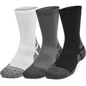 imageUnder Armour UnisexAdult Performance Tech Pro Crew Socks 3 Pack025 Castlerock  White  Black
