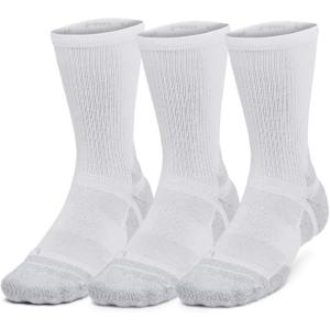 imageUnder Armour UnisexAdult Performance Tech Pro Crew Socks 3 Pack100 White  White  Mod Gray