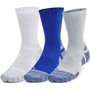 imageUnder Armour UnisexAdult Performance Tech Pro Crew Socks 3 Pack400 Royal  White  Mod Gray