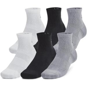 imageUnder Armour UnisexAdult Training Cotton Quarter Socks 6 Pack035 Steel  White  Black