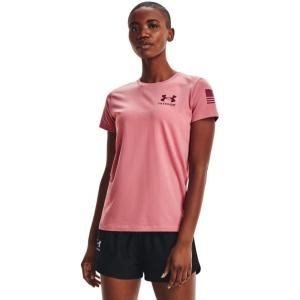 imageUnder Armour Womens New Freedom Logo TShirtPink Clay 663League Red