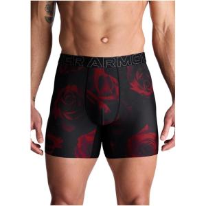 imageUnder Armour mens Performance Tech Mesh Graphic 6quot Boxer BriefsBlackRed