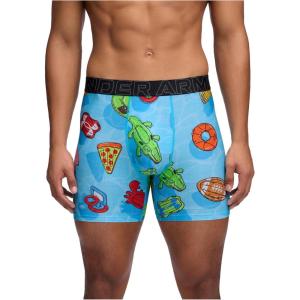 imageUnder Armour mens Performance Tech Mesh Print Singles 6quot Inseam Boxer BriefCapri  Single
