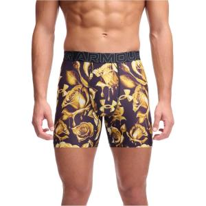 imageUnder Armour mens Performance Tech Mesh Print Singles 6quot Inseam Boxer BriefGold