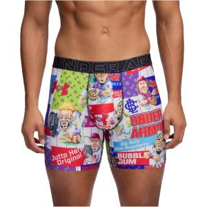 imageUnder Armour mens Performance Tech Mesh Print Singles 6quot Inseam Boxer BriefMulti Big League Chewsingle