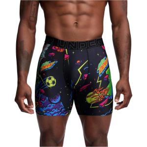 imageUnder Armour mens Performance Tech Mesh Print Singles 6quot Inseam Boxer BriefMulti Sport Mountain Dewsingle