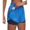 imageUnder Armour Womens Fly by 2in1 Shorts402 Blue Atlantis  Washed Navy  Reflective