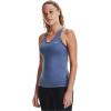 imageUnder Armour Womens HeatGear Racer TankMineral Blue 470Metallic Silver