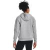 imageUnder Armour Womens Left Chest Armourfleece HoodieMod Gray Light Heather  White