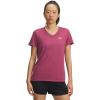 imageUnder Armour Womens Tech Short Sleeve V Neck659 Fuchsia Dusk   White