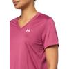 imageUnder Armour Womens Tech Short Sleeve V Neck659 Fuchsia Dusk   White
