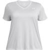 imageUnder Armour Womens Tech Twist Short Sleeve V Neck014 Halo Gray  White  White