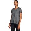 imageUnder Armour Womens Tech Twist Short Sleeve V Neck025 Castlerock  Steel  Black