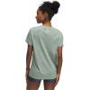 imageUnder Armour Womens Tech Twist Short Sleeve V Neck348 Silica Green   White