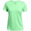 imageUnder Armour Womens Tech Twist Short Sleeve V Neck350 Matrix Green  White  White