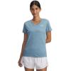 imageUnder Armour Womens Tech Twist Short Sleeve V Neck453 Blue Calm   White
