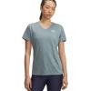 imageUnder Armour Womens Tech Twist Short Sleeve V Neck587 Jasper Blue   White
