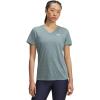 imageUnder Armour Womens Tech Twist Short Sleeve V Neck587 Jasper Blue   White