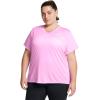 imageUnder Armour Womens Tech Twist Short Sleeve V Neck638 Stellar Pink   White