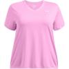 imageUnder Armour Womens Tech Twist Short Sleeve V Neck638 Stellar Pink   White