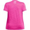 imageUnder Armour Womens Tech Twist Short Sleeve V Neck652 Rebel Pink  Pink Elixir  White