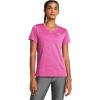imageUnder Armour Womens Tech Twist Short Sleeve V Neck672 Super Pink   White