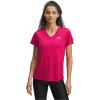imageUnder Armour Womens Tech Twist Short Sleeve V Neck681 Shaded Fuchsia   White
