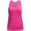 imageUnder Armour Womens Tech Twist Tank Top652 Rebel Pink  Pink Elixir  Metallic Silver