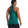 imageUnder Armour Womens Tech Twist Tank Top722 Coastal Teal  Baja Blue  Metallic Silver