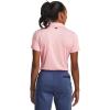 imageUnder Armour Womens Zinger Short Sleeve Polo673 Pink Fizz  Venom Red  Metallic Silver