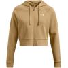imageUnder Armour womens Rival Fleece Cropped Full Zip263 Camel   White