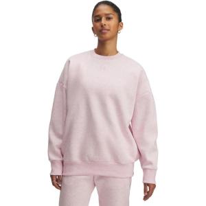 imageUnder Armour Women Rival Fleece Oversized Crew649 Prime Pink Light Heather   Prime Pink