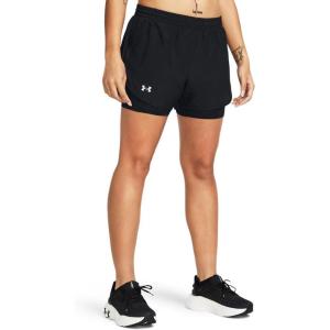 imageUnder Armour Womens Fly by 2in1 Shorts001 Black  Black  Reflective