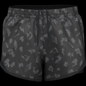 imageUnder Armour Womens Fly by Printed Shorts006 Black  Anthracite  Reflective