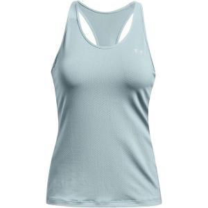 imageUnder Armour Womens HeatGear Racer TankBreaker Blue 478Metallic Silver