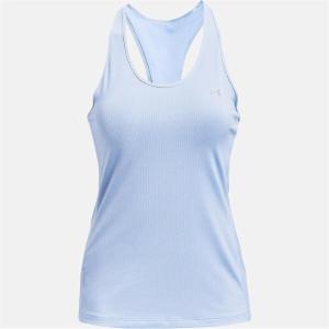 imageUnder Armour Womens HeatGear Racer TankIsotope Blue 438Metallic Silver