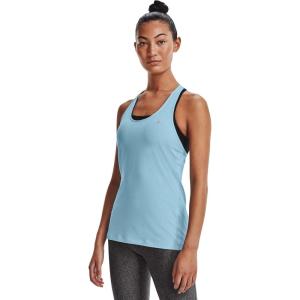 imageUnder Armour Womens HeatGear Racer TankOpal Blue 293Metallic Silver