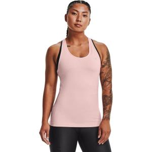 imageUnder Armour Womens HeatGear Racer TankRetro Pink 676Metallic Silver